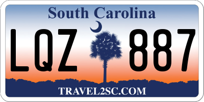 SC license plate LQZ887