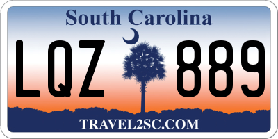SC license plate LQZ889
