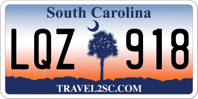 SC license plate LQZ918