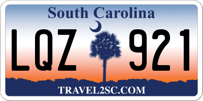 SC license plate LQZ921