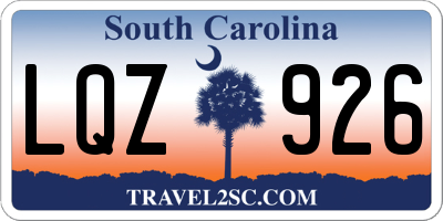 SC license plate LQZ926