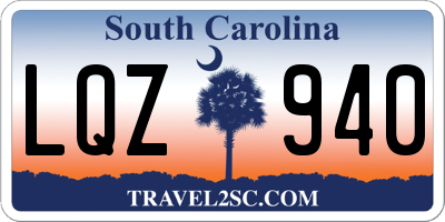 SC license plate LQZ940