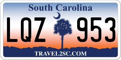 SC license plate LQZ953