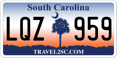 SC license plate LQZ959