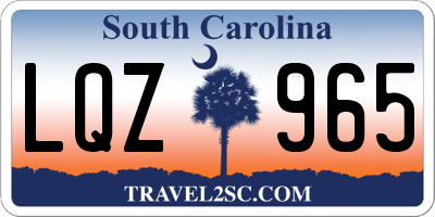 SC license plate LQZ965