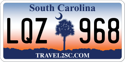 SC license plate LQZ968