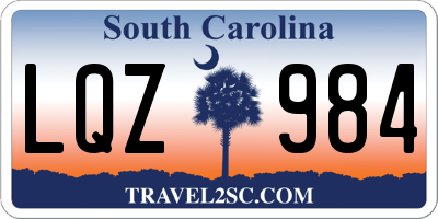 SC license plate LQZ984