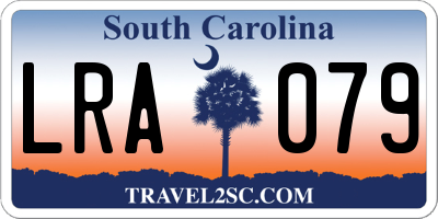 SC license plate LRA079