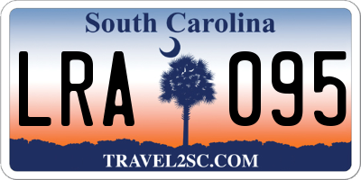 SC license plate LRA095