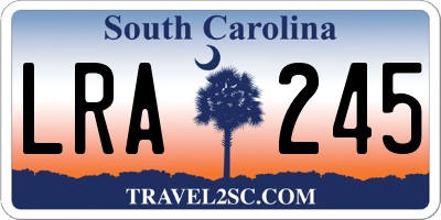 SC license plate LRA245