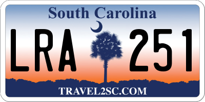 SC license plate LRA251