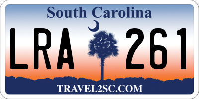 SC license plate LRA261