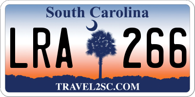 SC license plate LRA266