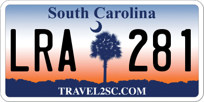 SC license plate LRA281