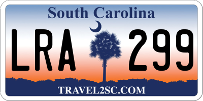 SC license plate LRA299