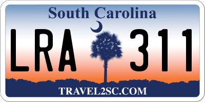 SC license plate LRA311