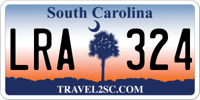 SC license plate LRA324