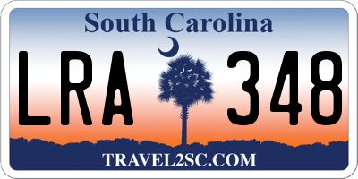 SC license plate LRA348
