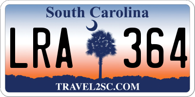 SC license plate LRA364