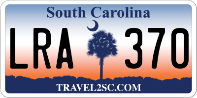 SC license plate LRA370
