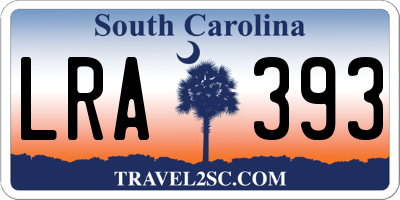 SC license plate LRA393