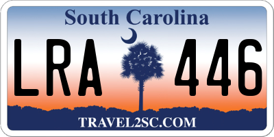 SC license plate LRA446
