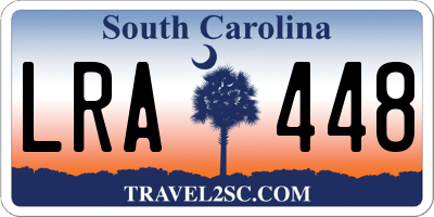 SC license plate LRA448