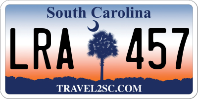 SC license plate LRA457