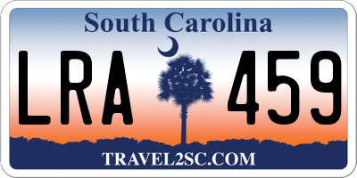SC license plate LRA459