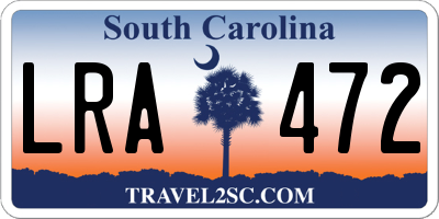 SC license plate LRA472