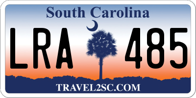 SC license plate LRA485