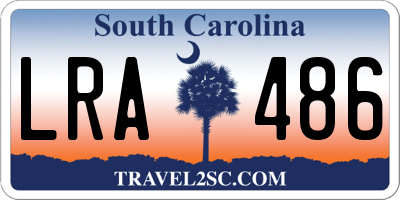 SC license plate LRA486
