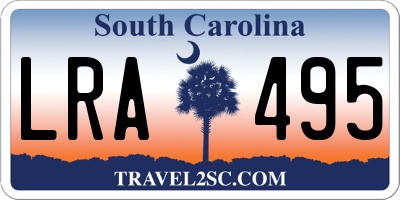 SC license plate LRA495
