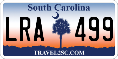 SC license plate LRA499