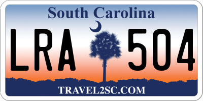 SC license plate LRA504