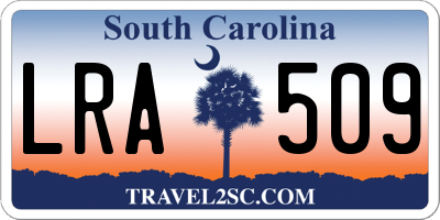 SC license plate LRA509