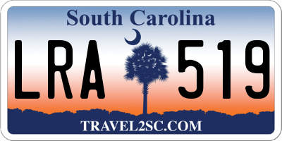 SC license plate LRA519