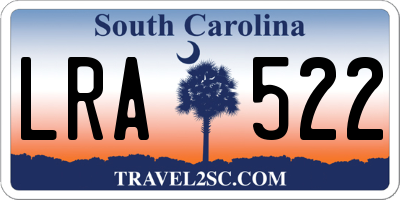 SC license plate LRA522