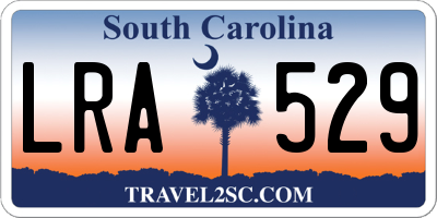 SC license plate LRA529