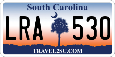 SC license plate LRA530