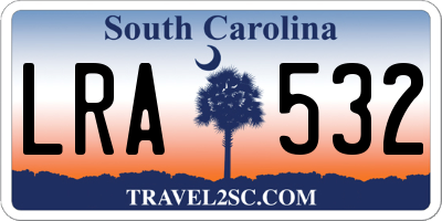 SC license plate LRA532