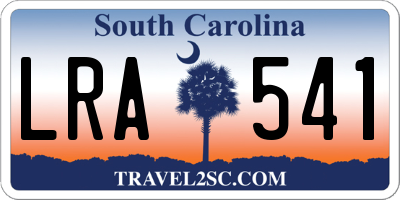 SC license plate LRA541