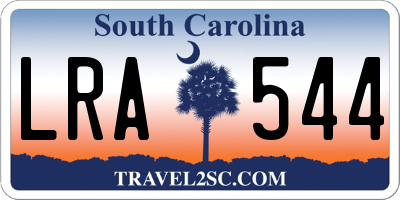 SC license plate LRA544