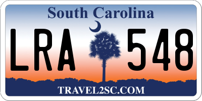SC license plate LRA548