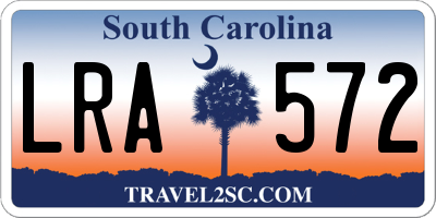 SC license plate LRA572