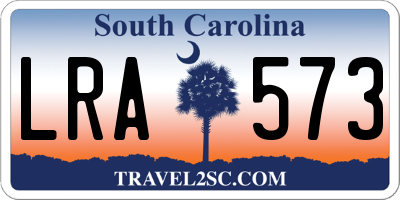 SC license plate LRA573