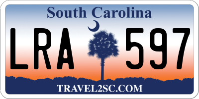 SC license plate LRA597