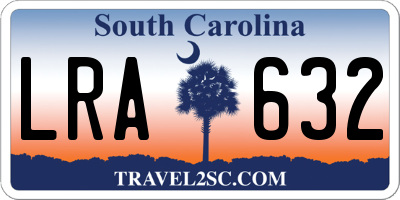 SC license plate LRA632