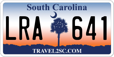 SC license plate LRA641