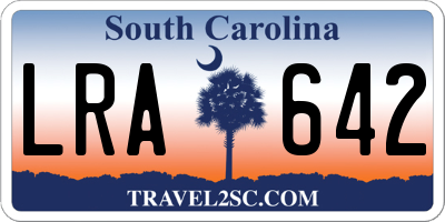 SC license plate LRA642